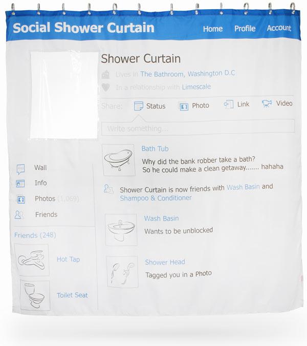 rideau de douche design facebook avec emplacement vide tête